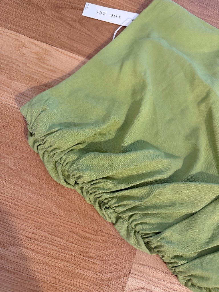 The Sei Nwt Kiwi Green Side Ruched Mini Skirt Size 6 — image 5 of 6